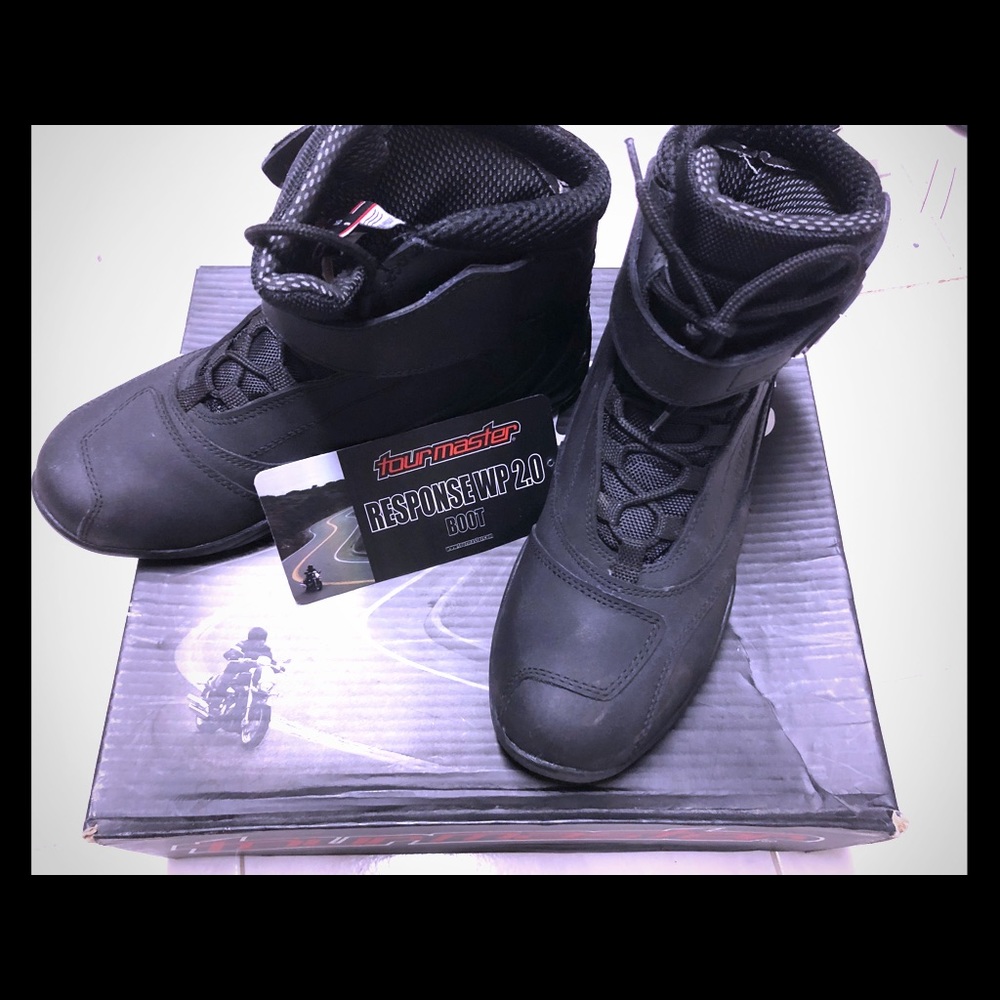 Black biker boots